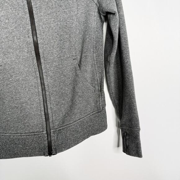 Lululemon Womens 6 Heathered Speckled Black Gray Scuba Hoodie III French Terry - Picture 4 of 9